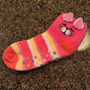 Cute Fuzzy Cat Face Socks